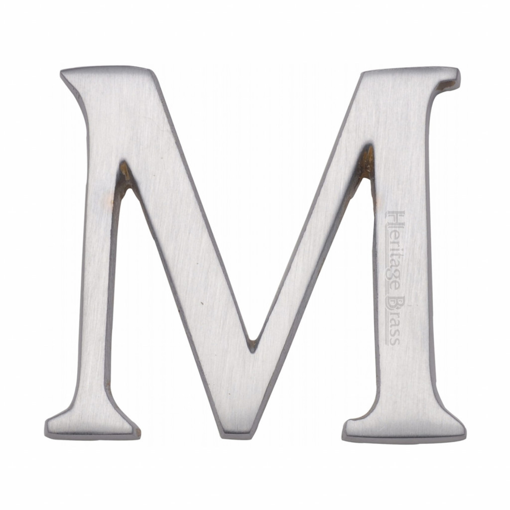 Heritage Brass Letter M  - Pin Fix 51mm
